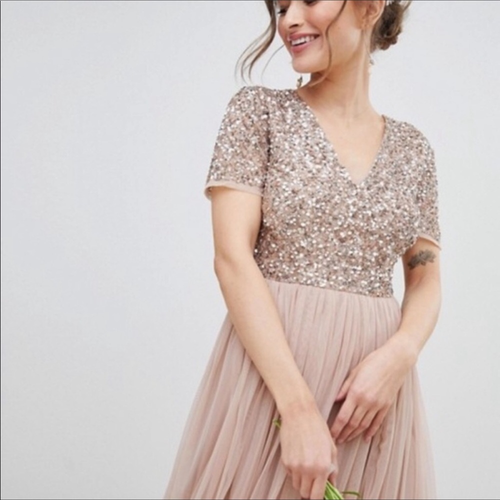 ASOS maya tulle and sequin bridesmaid dress